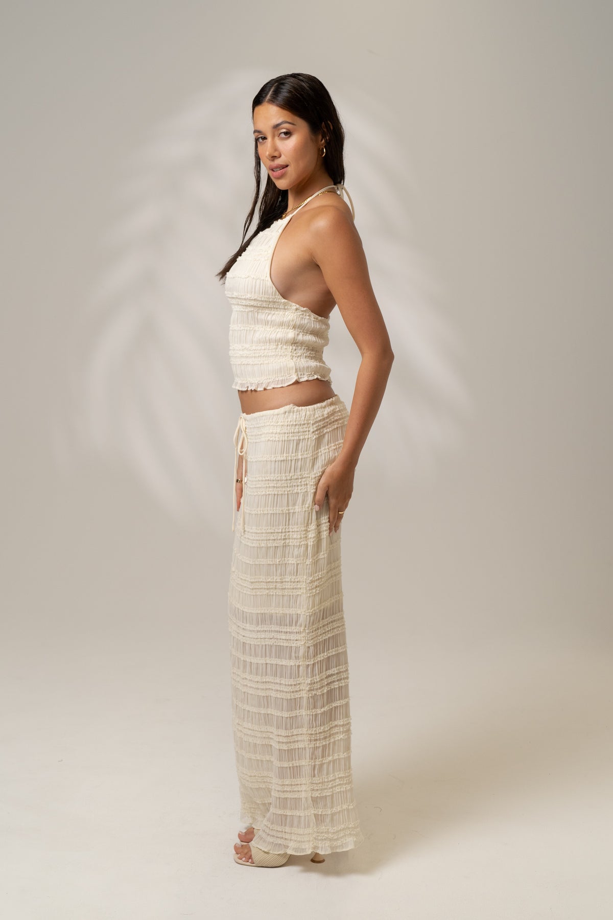 Aimee Two Piece Halter Top & Skirt Set