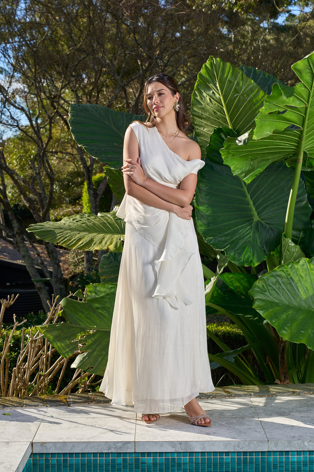 Renata Shimmer Drop Shoulder Top & Maxi Skirt