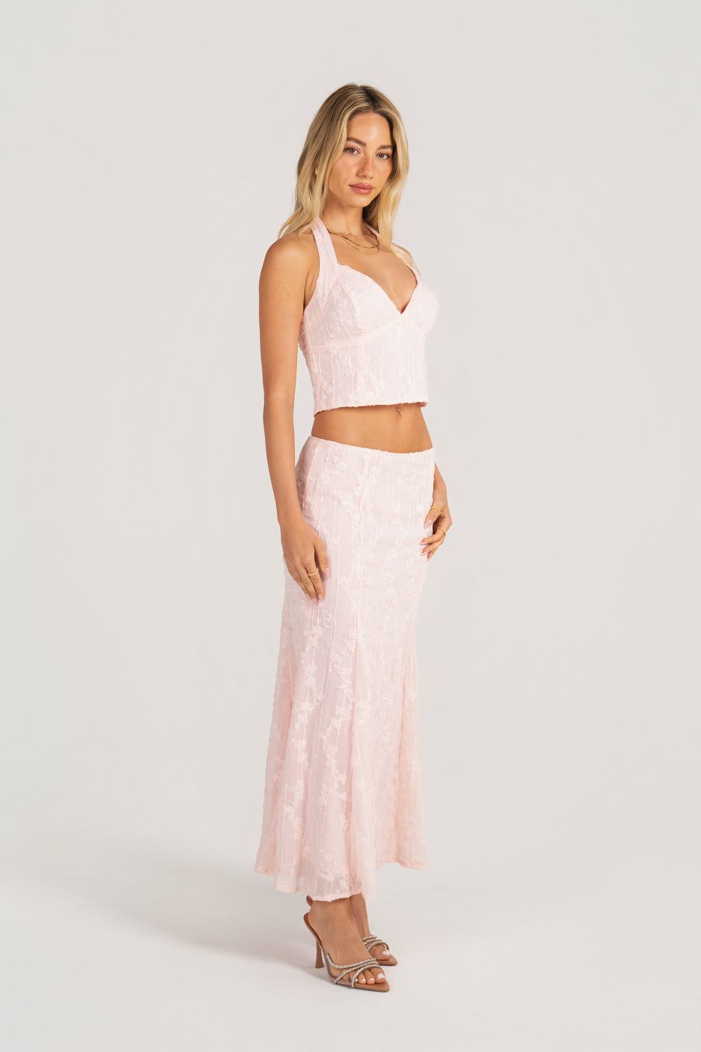 Verity Halter Neck & Maxi Skirt Two Piece Set