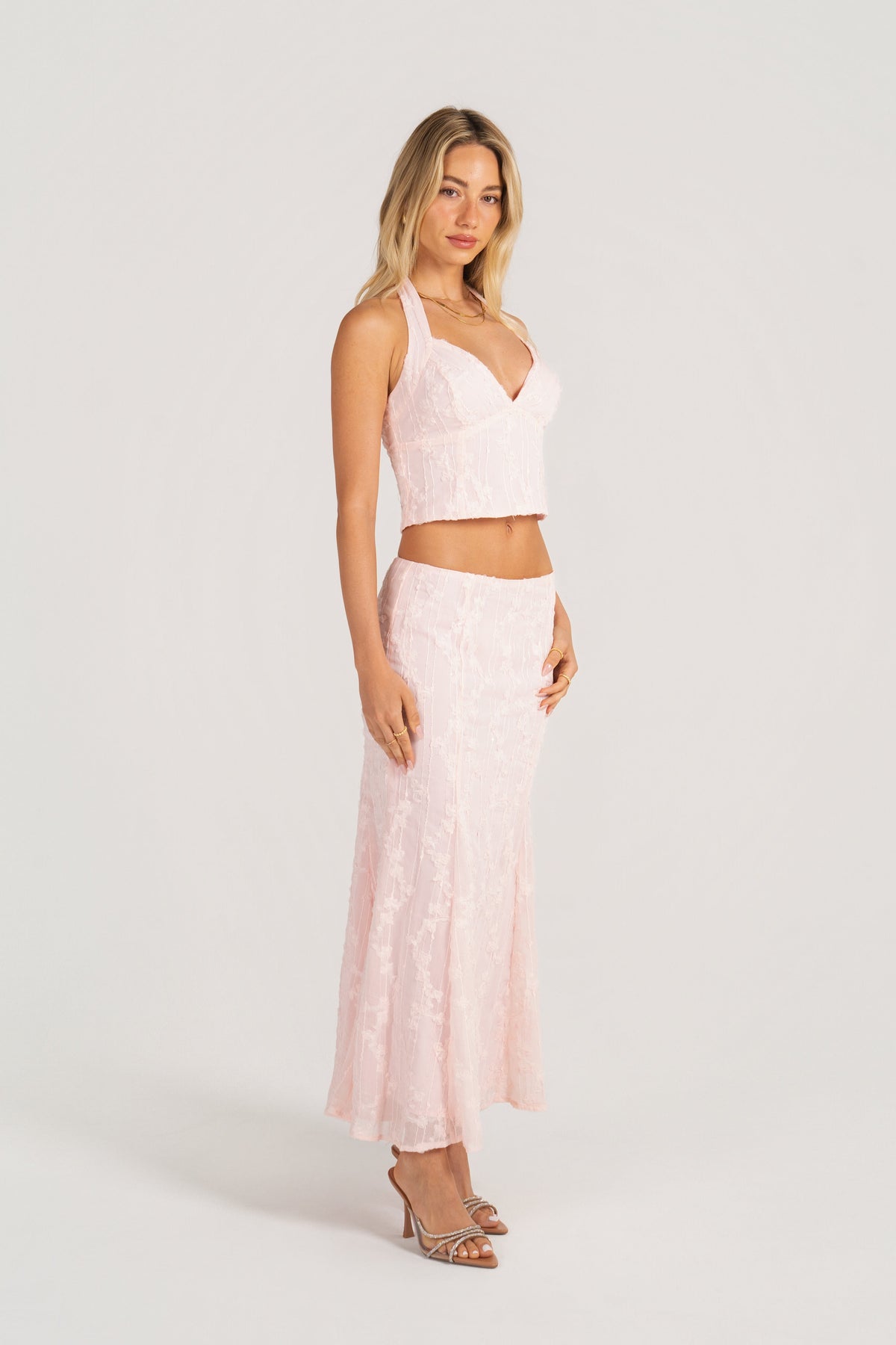 Verity Halter Neck & Maxi Skirt Two Piece Set